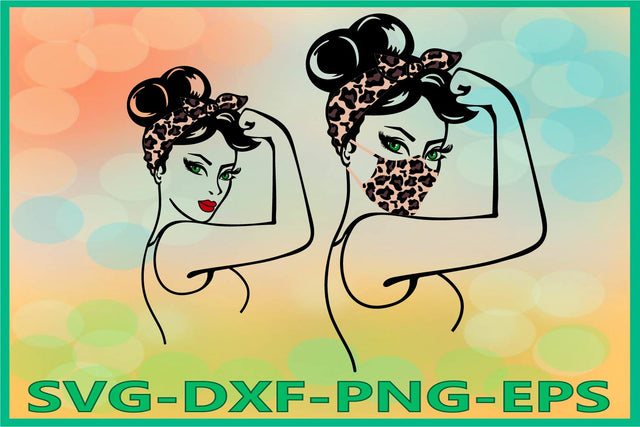 Rosie the Riveter svg, Mask Leopard, Respirator SVG AlexSVGStudio 