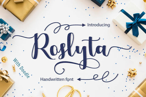 Roslyta Script Font Sulthan studio 