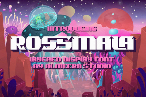 Rossmala | Layered Display Font Font studioalmeera 