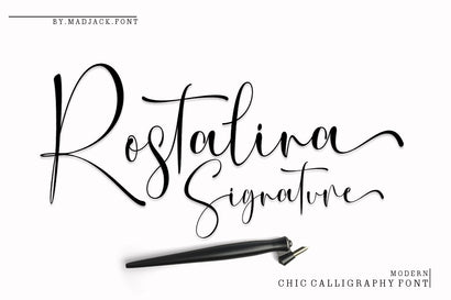 Rostalina Signature Script Font muhammadzeky 