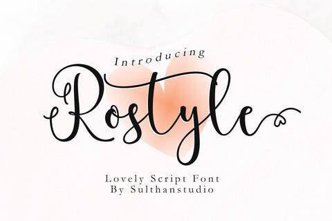 Rostyle Script Font Sulthan studio 