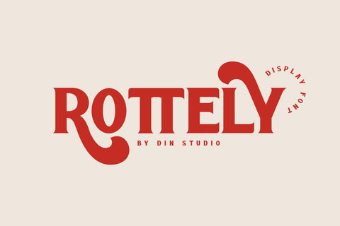 ROTTELY - DISPLAY FONT Font Din Studio 