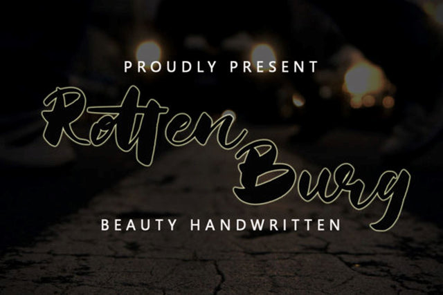 Rotten Burg Font Mengulirpena 