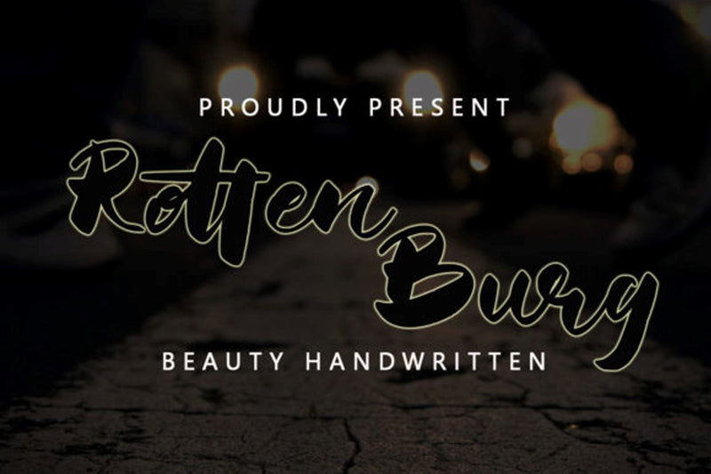 Rotten Burg Font Mengulirpena 