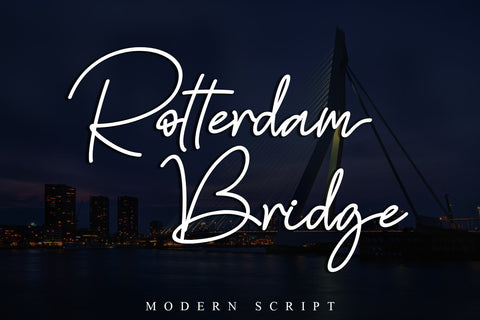 Rotterdam Bridge Font Stefani Letter 