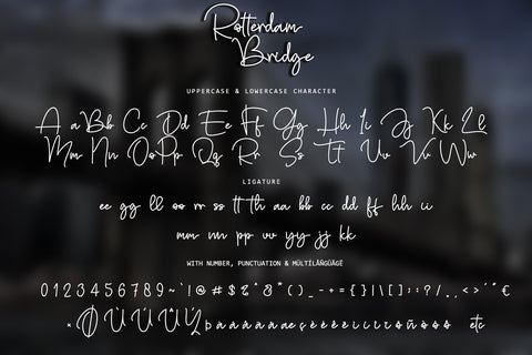 Rotterdam Bridge Font Stefani Letter 