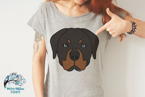 Rottweiler Dog SVG SVG Wispy Willow Designs 
