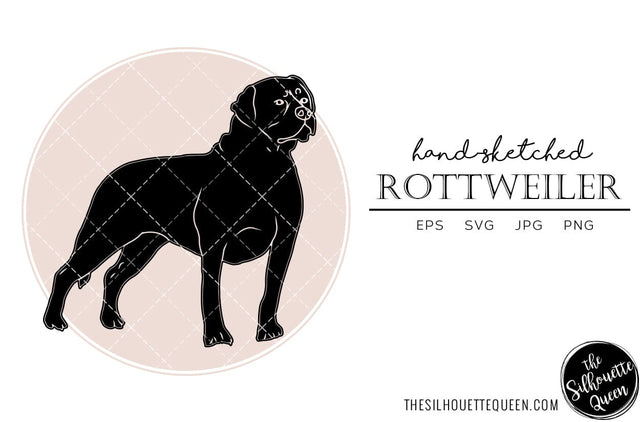 Rottweiler Sketch SVG Loveleen Kaur 