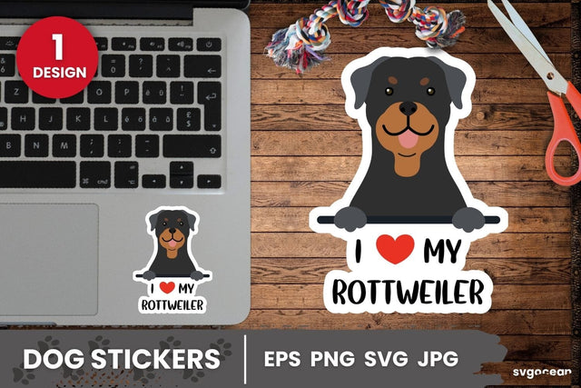 Rottweiler Sticker SVG | Printable | Digital planner SVG SvgOcean 