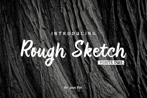 Rough Sketch - fonts duo Font Javapep 