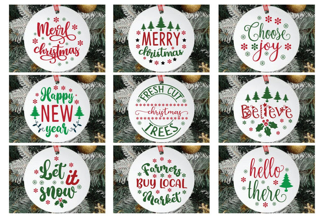 Round Christmas Keychain SVG Bundle SVG md faruk hossain 