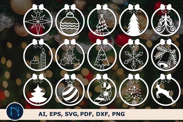 Round Christmas Ornament SVG bundle SVG MD JOYNAL ABDIN 