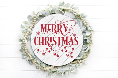 Round Christmas Sign SVG Bundle SVG Designangry 