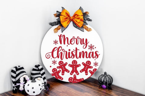 Round Christmas Sign SVG Bundle SVG Designangry 