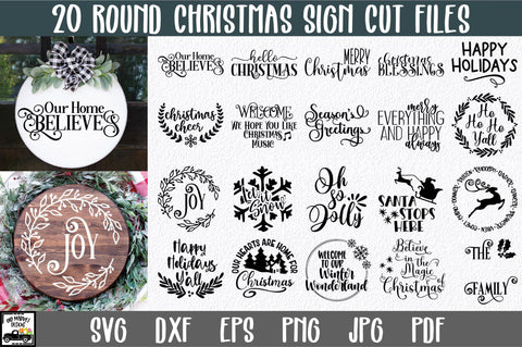 Round Christmas Signs SVG Bundle - Christmas SVG Bundle SVG Old Market 
