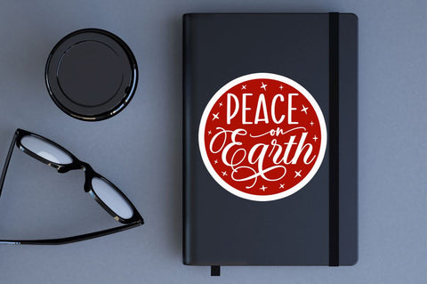 Round Christmas Stickers Bundle Sublimation Regulrcrative 