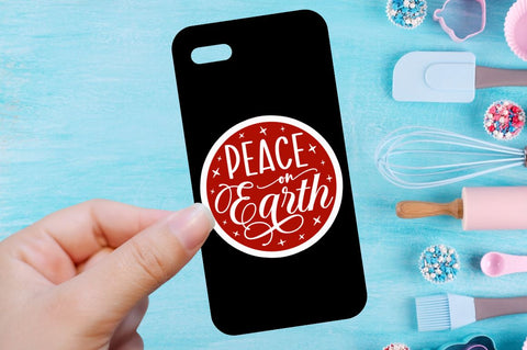 Round Christmas Stickers Bundle Sublimation Regulrcrative 