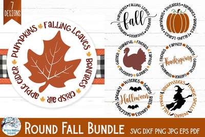 Round Fall SVG Bundle SVG Wispy Willow Designs 