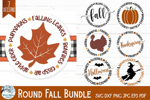 Round Fall SVG Bundle SVG Wispy Willow Designs 