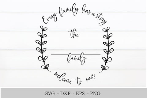 Round Family Name SVG, Every Family Has A Story Welcome To Ours Svg SVG Chamsae Studio 