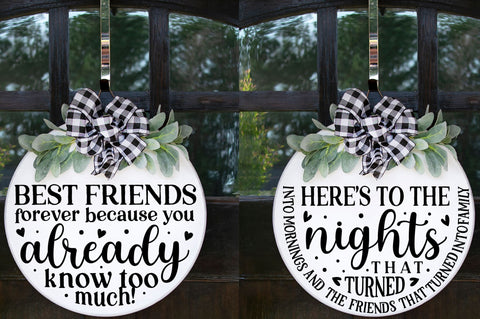 Round Farmhouse Friend Sign Svg Bundle SVG Regulrcrative 