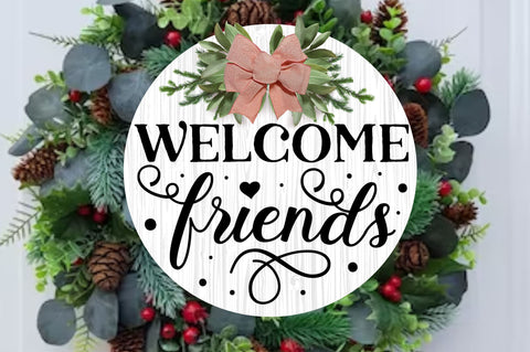 Round Farmhouse Friend Sign Svg Bundle SVG Regulrcrative 