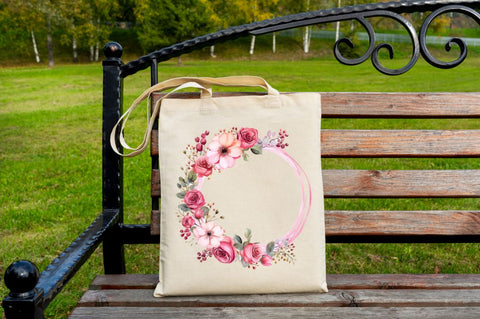 Round frame with flowers Bundle Sublimation Regulrcrative 