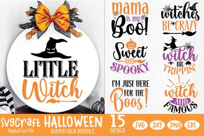 Round Halloween Svg Bundle, Halloween Round Sign Svg, Round Halloween Sign Svg, Halloween Door Hanger Svg, Halloween Door Sign Svg, Png File SVG Svgcraft 