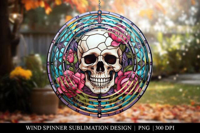 Round Hanging Halloween Wind Spinner Sublimation Design PNG Sublimation BijouBay 