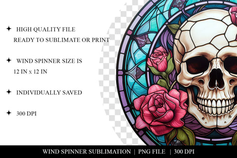 Round Hanging Halloween Wind Spinner Sublimation Design PNG Sublimation BijouBay 