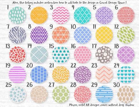 Round keychain patterns SVG cut files SVG MagicArtLab 