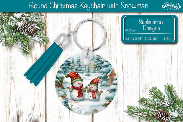 Round Keychain Sublimation Christmas PNG keychain template Sublimation Createya Design 