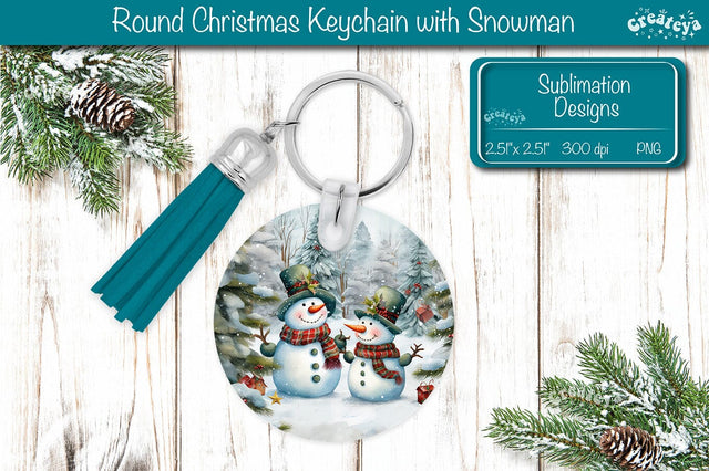 Round Keychain Sublimation Christmas PNG keychain template Sublimation Createya Design 