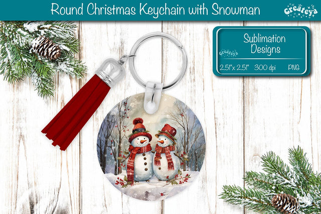 Round Keychain Sublimation Christmas PNG keychain template Sublimation Createya Design 