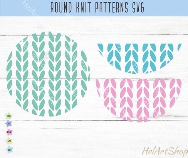 Round Knit Pattern Svg, Christmas Sign Svg SVG _HelArtShop_ 