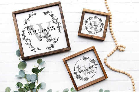 Round Monogram Sign Making Bundle | Farmhouse Sign Bundle | SVG Bundle | dxf and eps included! | Glowforge SVG SVG Diva Watts Designs 