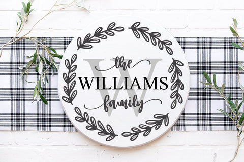 Round Monogram Sign Making Bundle | Farmhouse Sign Bundle | SVG Bundle | dxf and eps included! | Glowforge SVG SVG Diva Watts Designs 