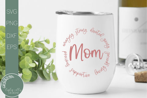 Round Mother's Day Svg-Mom Svg SVG Linden Valley Designs 