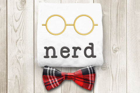 Round Nerd Glasses Applique Embroidery Embroidery/Applique DESIGNS Designed by Geeks 
