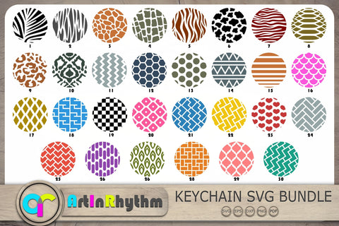 Round Pattern Svg Bundle, Animals Round Patterns Svg, Keychain Svg, Keychain Backgrounds Svg, Keyring Patterns Svg, Circle Patterns Svg SVG Artinrhythm shop 