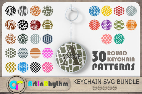 Round Pattern Svg Bundle, Animals Round Patterns Svg, Keychain Svg, Keychain Backgrounds Svg, Keyring Patterns Svg, Circle Patterns Svg SVG Artinrhythm shop 