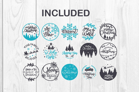 Round sign Christmas svg SVG dadan_pm 