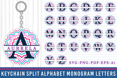 Round Split Monogram Letters Set A-Z SVG, Sublimation Monogram, Monogram Keychain SVG Designs SVG D2PUTRI, SVG BUNDLE, SUBLIMATION BUNDLE, T SHIRT DESIGNS BUNDLE 