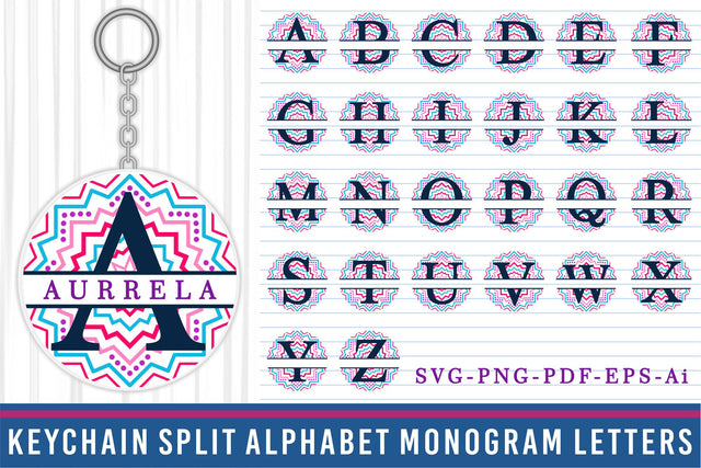 Round Split Monogram Letters Set A-Z SVG, Sublimation Monogram, Monogram Keychain SVG Designs SVG D2PUTRI, SVG BUNDLE, SUBLIMATION BUNDLE, T SHIRT DESIGNS BUNDLE 