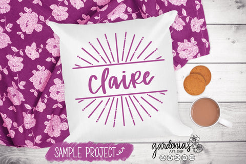 Round Split Monogram Lines and Circles SVG Gardenias Art Shop 