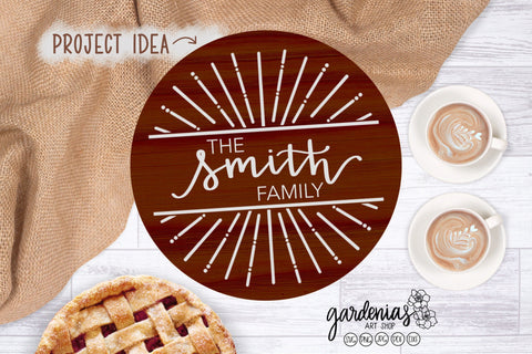 Round Split Monogram Lines and Circles SVG Gardenias Art Shop 