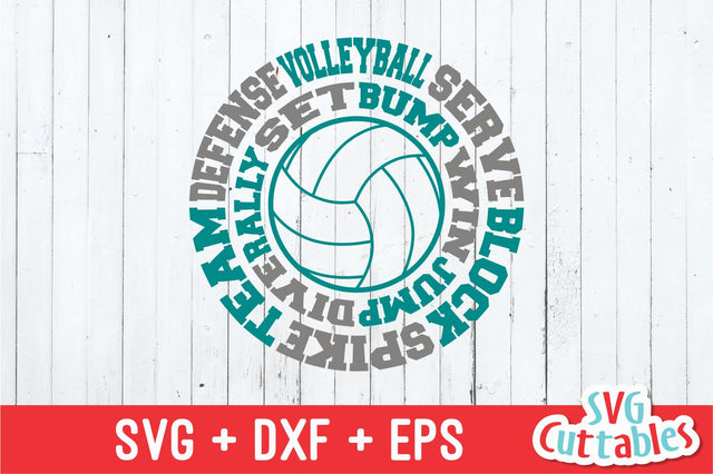 Round Volleyball Subway Art SVG Svg Cuttables 
