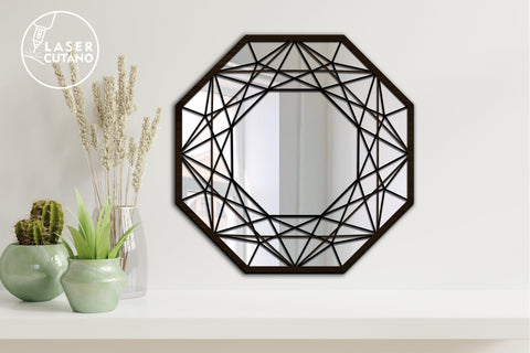 Round Wall MIRROR Frame Multilayer Laser Cut Files, Mandala, Round SVG, 3D Designs SVG LaserCutano 