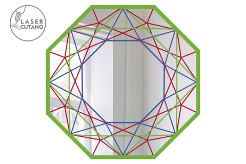 Round Wall MIRROR Frame Multilayer Laser Cut Files, Mandala, Round SVG, 3D Designs SVG LaserCutano 