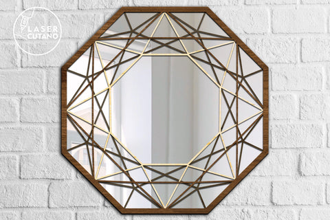 Round Wall MIRROR Frame Multilayer Laser Cut Files, Mandala, Round SVG, 3D Designs SVG LaserCutano 